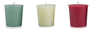 velas decorativas e aromatizadas