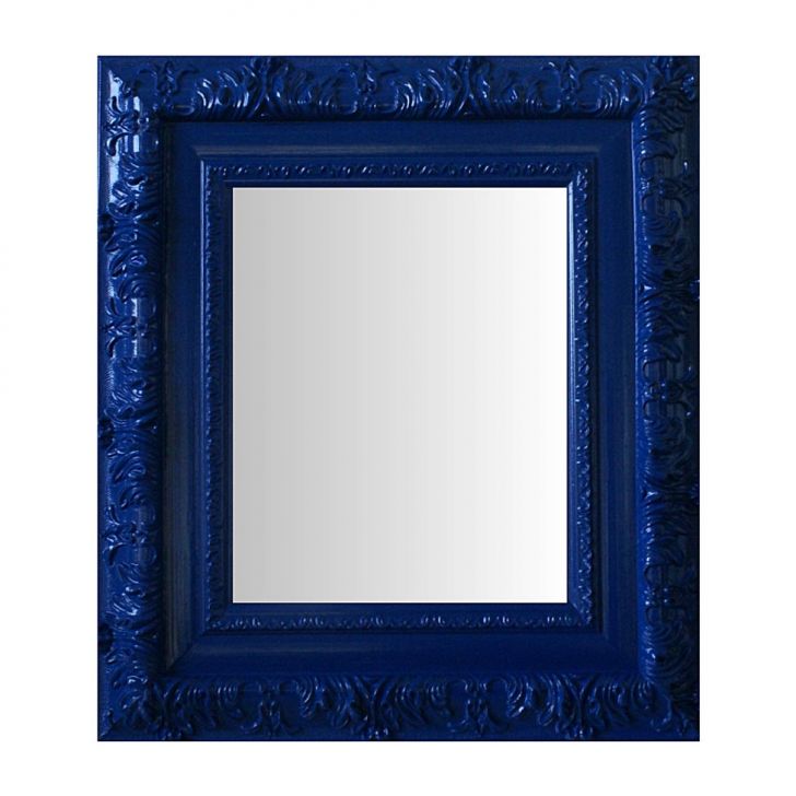 Espelho Moldura Rococó Externo 16348 Azul Art Shop