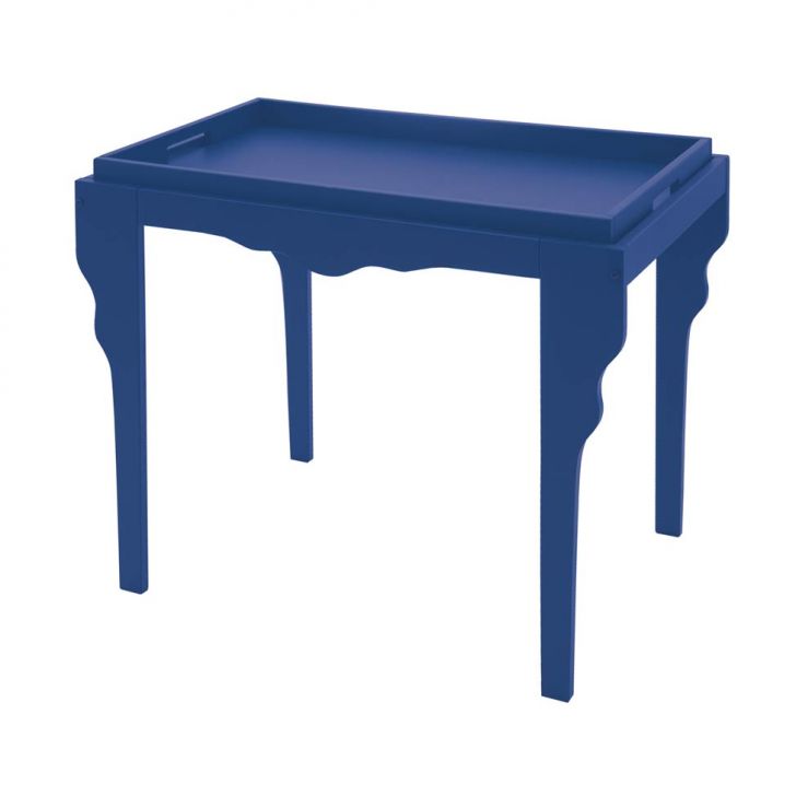 Mesa De Apoio Retro Azul