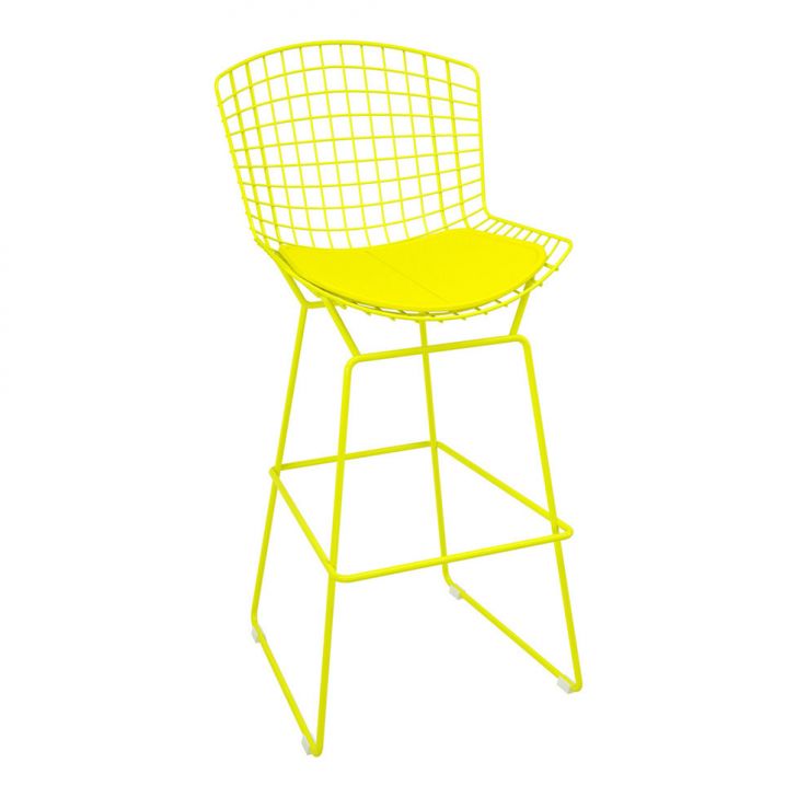 Banco | Banqueta Bertoia Amarelo Mobizza