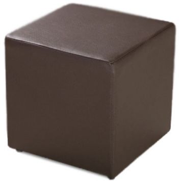Puff Quadrado Corino Marrom