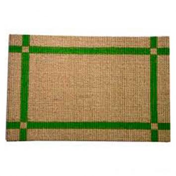 Tapete Pintado Natural 0,40 x 0,60 cm Bege e Verde 140835