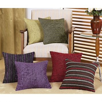 Almofada Chinille 40 x 40 cm Lilás e Roxo