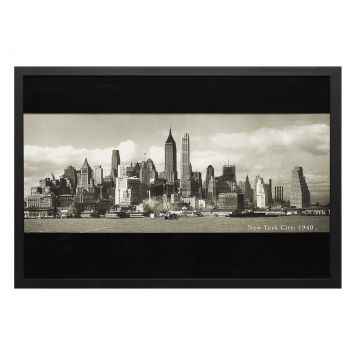 Quadro Manhattan Skyline 2 Preto 60 x 85 cm