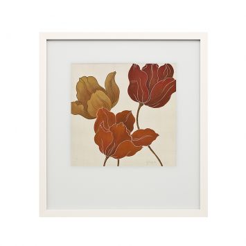 Quadro Tulips 1 Branco 53 x 48 cm