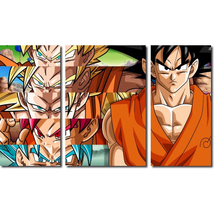 Quadro Decorativo Dragon Ball Z Goku Super Sayajin 1 peça m13