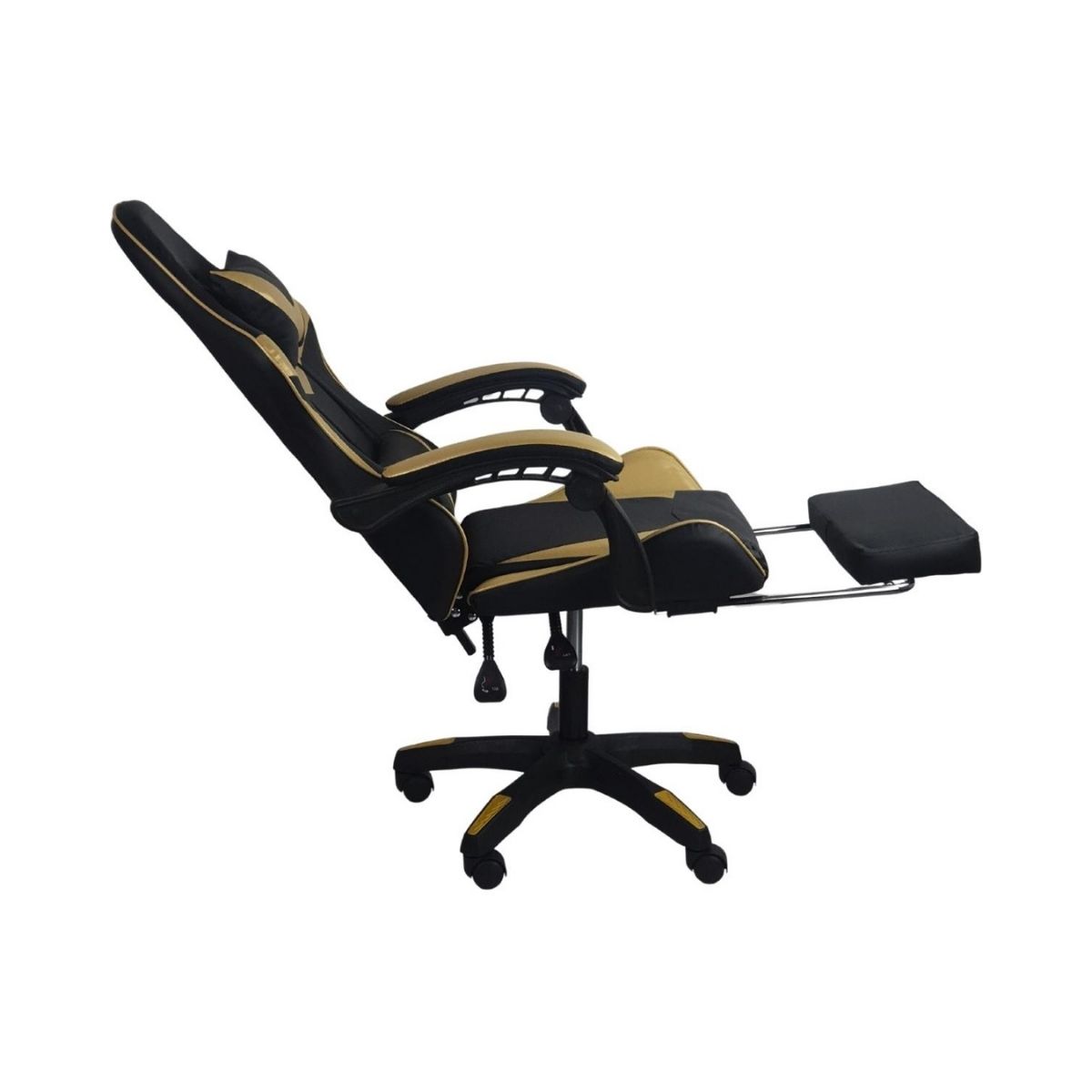 Cadeira Gamer Stillus Ergon Mica Apoio Para Os P S Dourada