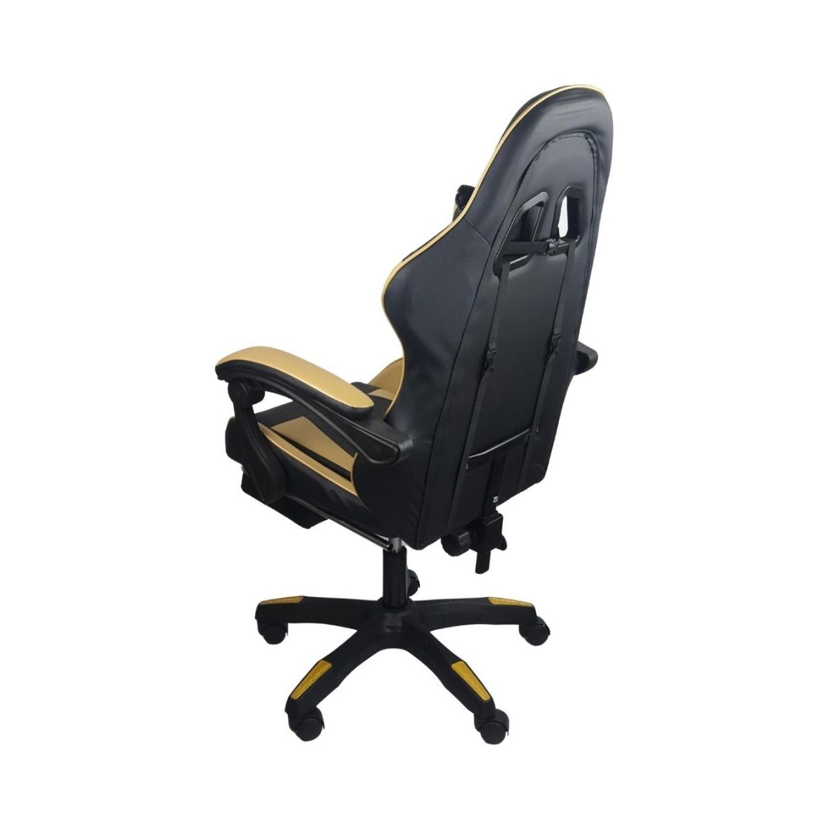 Cadeira Gamer Stillus Ergonômica Apoio Para Os Pés Dourada