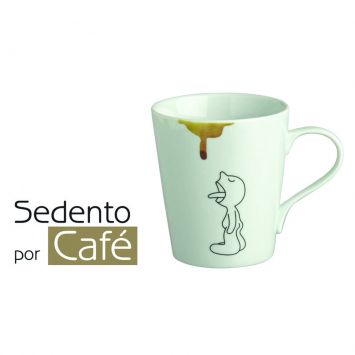 Caneca Sedento por Café Branco,Preto 13 x 9 x 10 cm