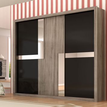 Guarda - Roupas Perola Marinha Cinza, Preto Cinza - Colibri Cod: CO221CL27VWE