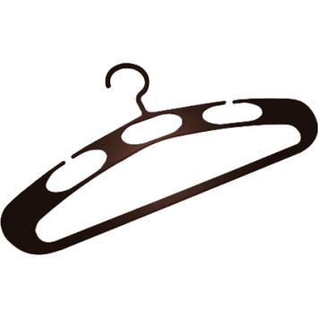Conjunto com 6 Cabides Tutto Piccolo Hanger Marrom 6 pçs