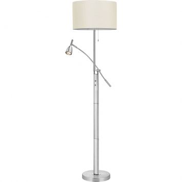 HALVA Coluna Tecido Branco 430mm - 4L E27 e 1L GU10 Branco 88567R 220 V