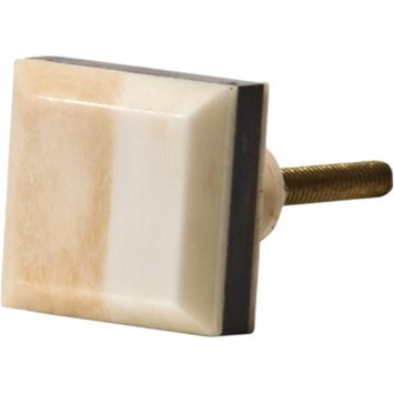 Puxador Quadrado Callia Branco,Preto 3 X 3