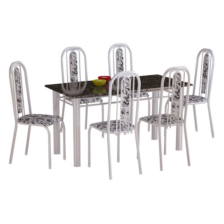 Conjunto Jantar / conjunto mesa cadeira cozinha / Conjunto de Mesa Granada  e Cadeira Granada