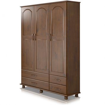 Guarda Roupa 3 Portas Esmeralda Imbuia Tabaco - Finestra Cod: FI033CL78CSB