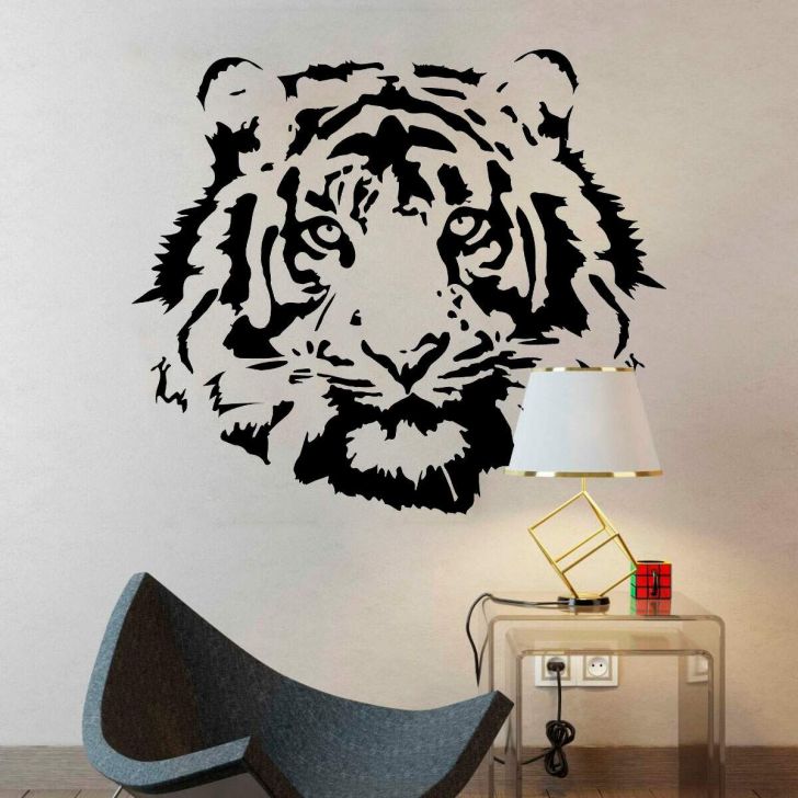 Adesivo Para Box De Banheiro 3d Tigre Branco II Largura Total Até 120cm