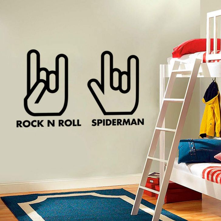 Adesivo de Parede Rock n Roll Spider Man- Pequeno 38x24cm