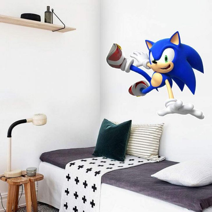 Adesivo de parede infantil do sonic