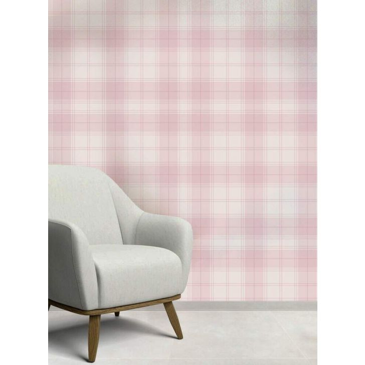 Papel de Parede Xadrez - Mod 019 Rosa-60x300cm