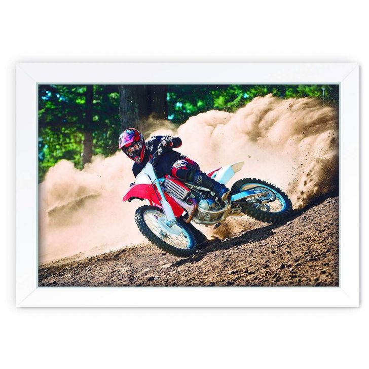 Quadro Decorativo Moto Cross - Fran Adesivos de Parede