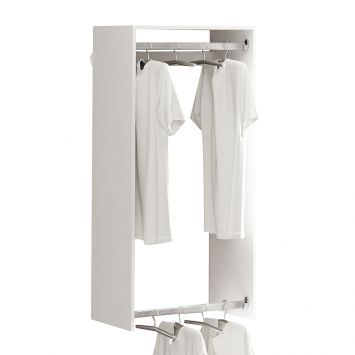 Armario Super Closet Composto De 2 Cabides Metalicos Branco Kt601 Branco - Getama Cod: GE309CL14LZX