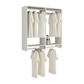 Armario Super Closet Composto De 4 Cabides Branco Kt1205 Branco - Getama Cod: GE309CL10MAB