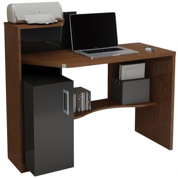 Mesa para Computador Office Imbuia & Preta Grappa