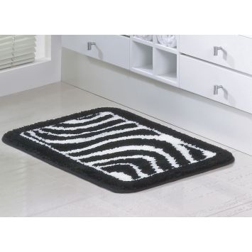 Tapete Zebra 50x80cm Preto & Branco | Jolitex
