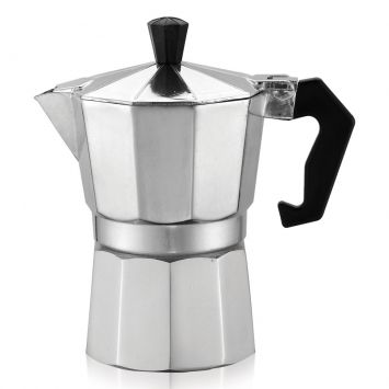 Cafeteira Italiana 3 Cafés Prata 30 cm