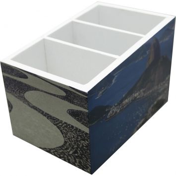 Porta Controle com 3 Divisões - Rio De Janeiro 8 x 14 cm Azul