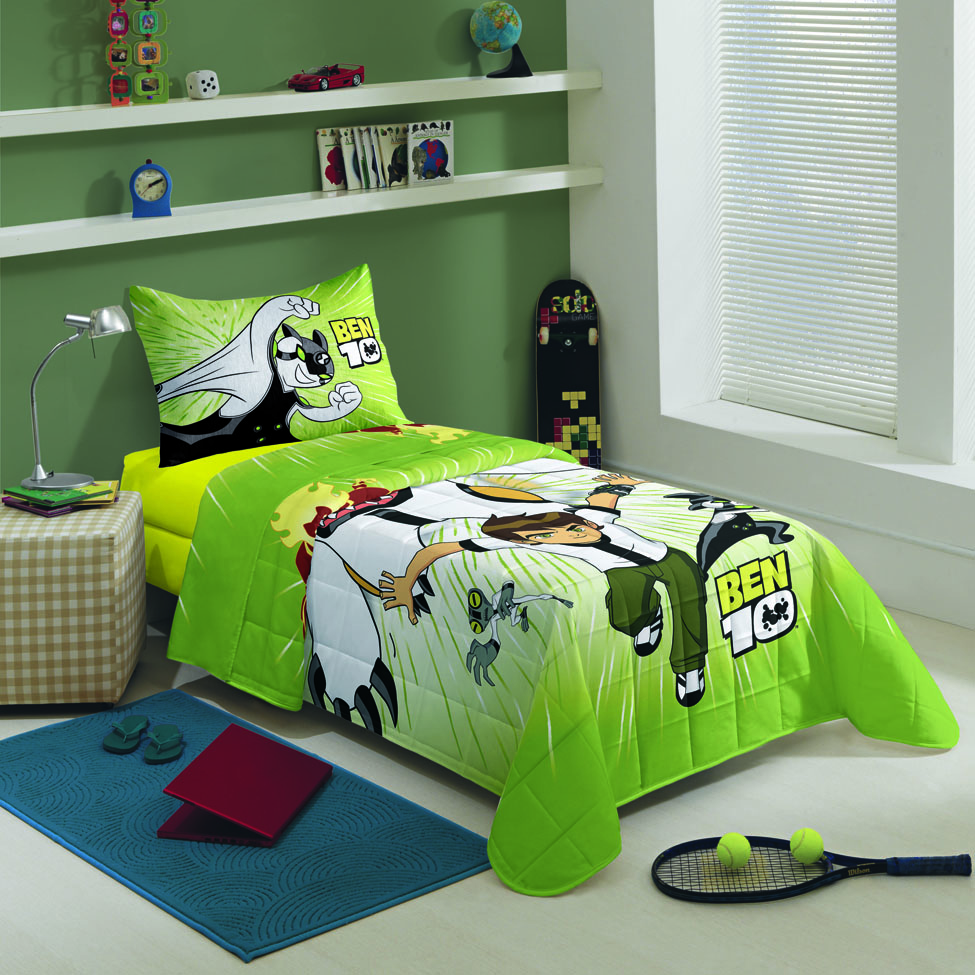 Cobre leito Ben 10 ( brilha no escuro ) Verde - Lepper Cod: LE154BE04IDJ - Mobly