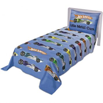 Jogo de cama malha Hot Wheels c / 3pçs ( muda cor ) Azul - Lepper Cod: LE154BE83IEE
