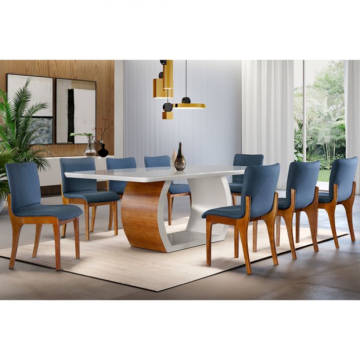 Conjunto com 2 Cadeiras para Mesa de Jantar Bella Mobillare