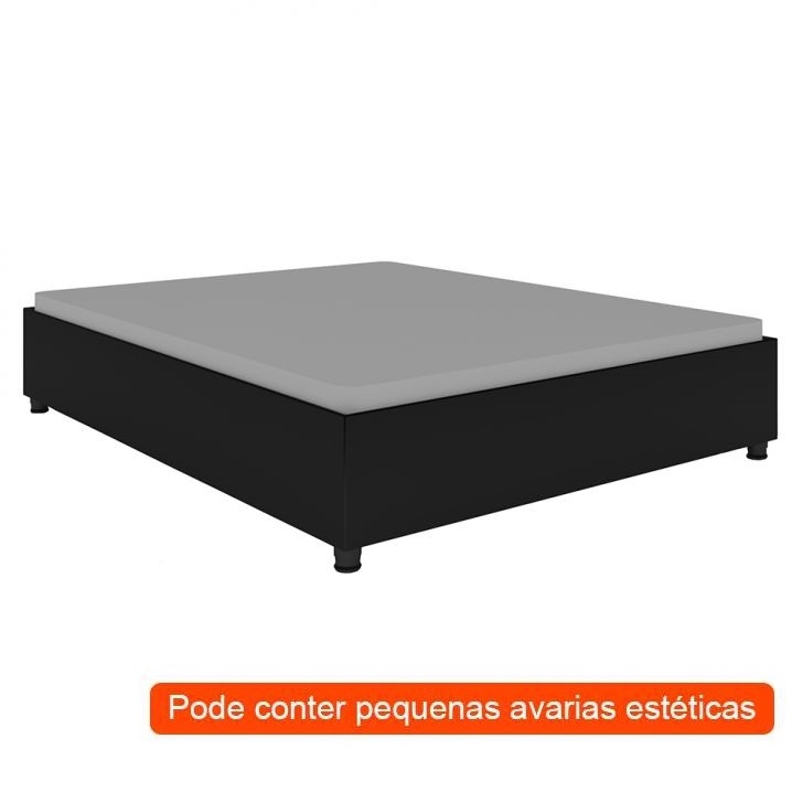 [OUTLET] Cama Casal Monaco Preta