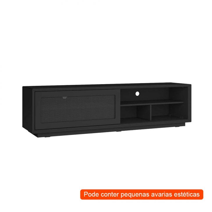 Rack Corumbá com Tela Preto 160 cm