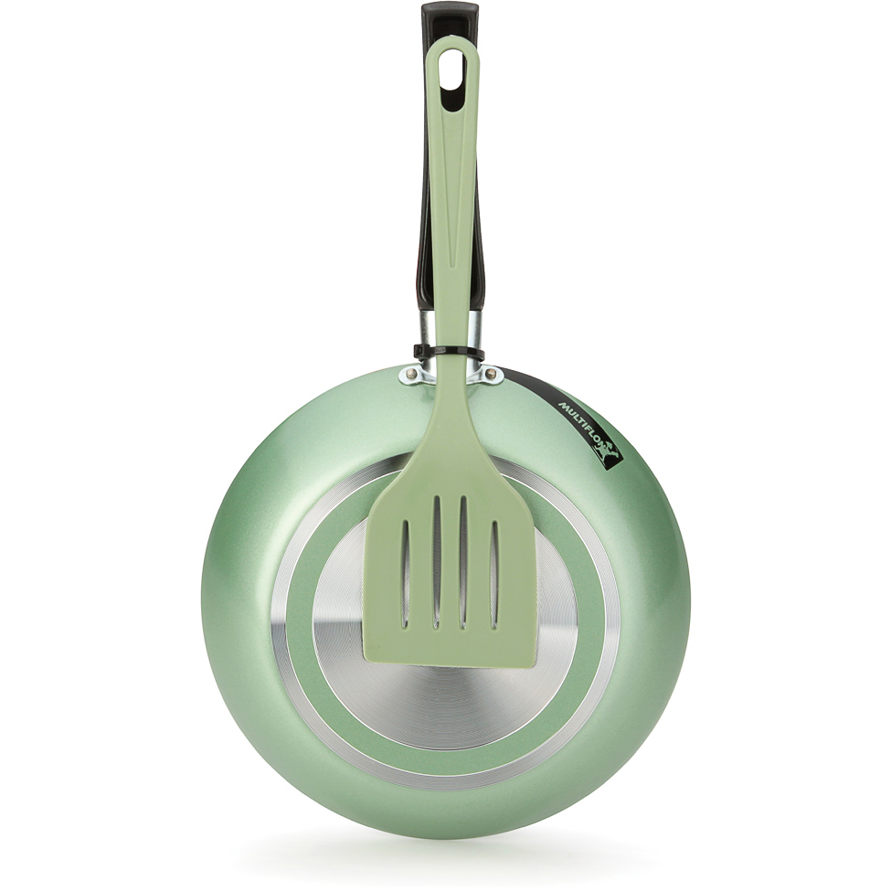 Frigideira Francesa 22 cm Solid Verde com Espátula Verde - Multiflon