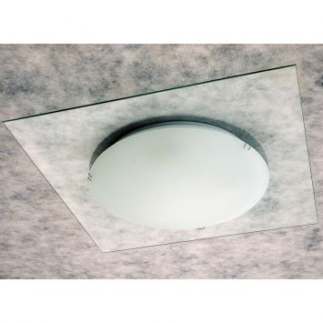 Plafons Branco,Vidro Incolor FOSCO 1,L60W