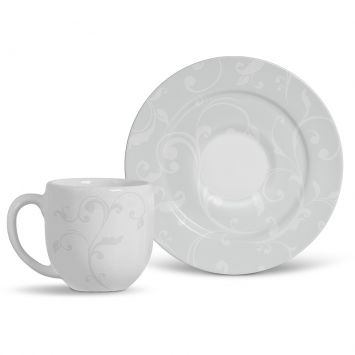 Xícara para Café All White 94 ml 6 pçs