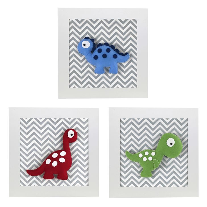 Quadros Decorativos Quarto Infantil Dinossauro Baby