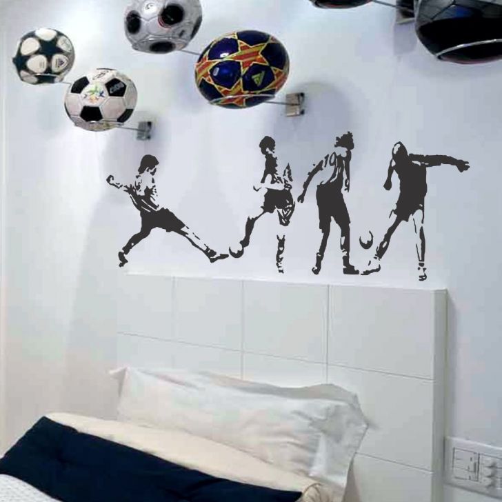adesivo de parede quarto sala jogador de futebol camisa 7