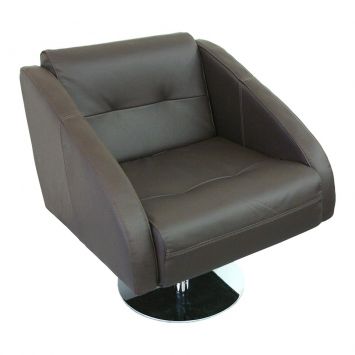 Poltrona Flint 1 Lugar - Couro - Marrom Ristretto
