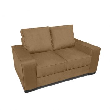 Sofá Olimpo 2 Lugares Suede Bege Ristretto