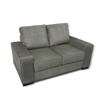 Sofá Olimpo 2 Lugares Suede Cinza Ristretto