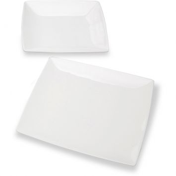 Prato Raso Quadrado Whyte 26 cm