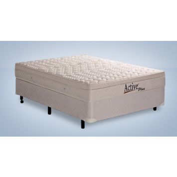 Conjunto Cama Box Queen Active Plus Maxxi Pockett 158x198