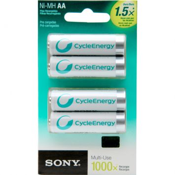 Bateria recarregável NiMH 1000 mAh AA 4 peças Branco - Sony Cod: SO287HI44HJN
