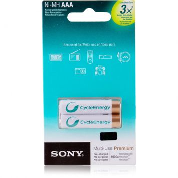 Bateria recarregável NiMH 800 mAh AAA 2 peças Branco - Sony Cod: SO287HI47HJK