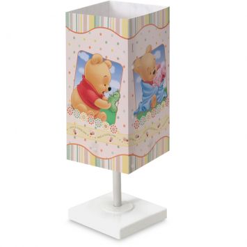 Abajur Quadrado Pooh Baby Amarelo - Startec Cod: ST093LI61EBI