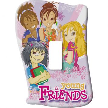 Placa de Interruptor Young Friends Sem Interruptor Rosa - Startec Cod: ST093LI29DYS
