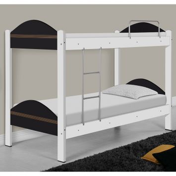 Beliche Dubai Solteiro Branco e Preto Preto - Tebarrot Cod: TE389BE56YUX